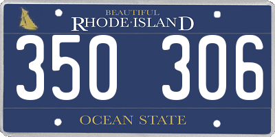 RI license plate 350306