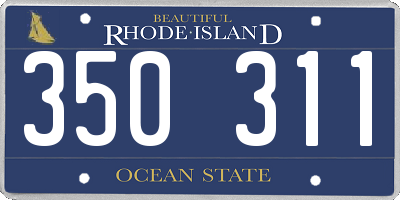 RI license plate 350311