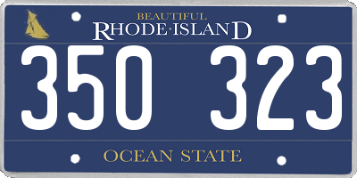 RI license plate 350323