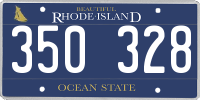 RI license plate 350328