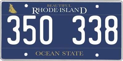 RI license plate 350338