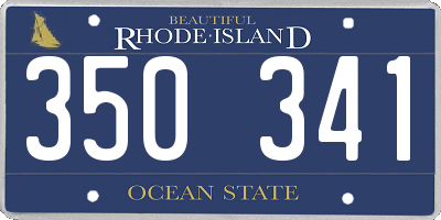 RI license plate 350341