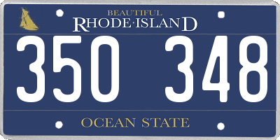 RI license plate 350348