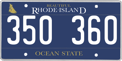 RI license plate 350360