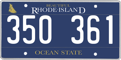 RI license plate 350361