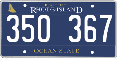 RI license plate 350367