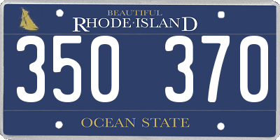 RI license plate 350370
