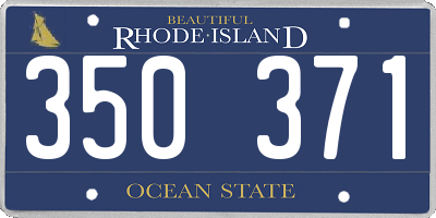 RI license plate 350371
