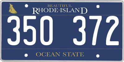 RI license plate 350372