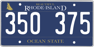 RI license plate 350375