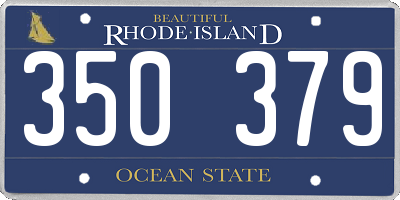 RI license plate 350379