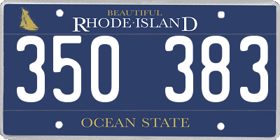 RI license plate 350383