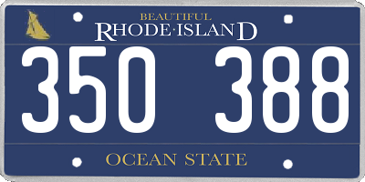 RI license plate 350388