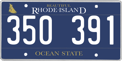 RI license plate 350391