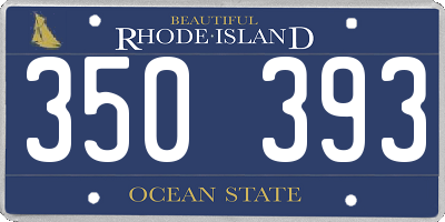 RI license plate 350393