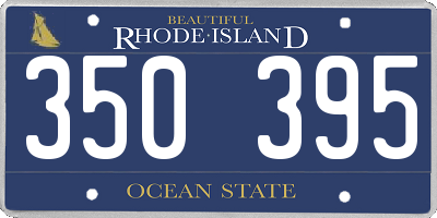 RI license plate 350395