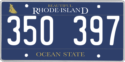 RI license plate 350397