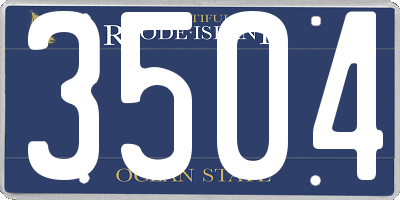 RI license plate 3504