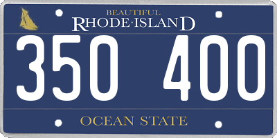 RI license plate 350400