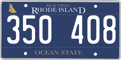 RI license plate 350408