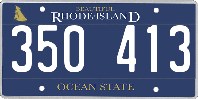 RI license plate 350413