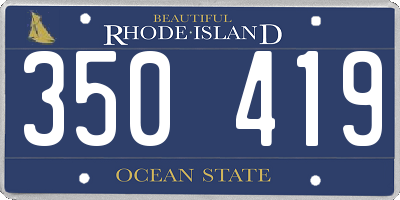 RI license plate 350419