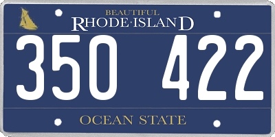 RI license plate 350422