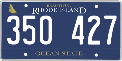 RI license plate 350427