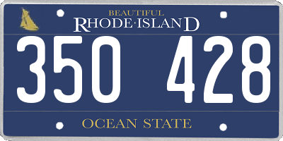 RI license plate 350428