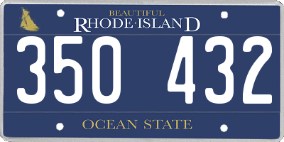 RI license plate 350432
