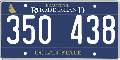 RI license plate 350438