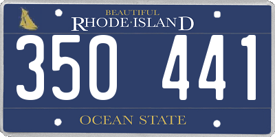 RI license plate 350441