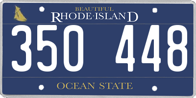RI license plate 350448