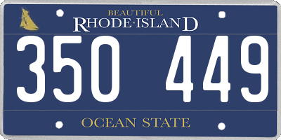 RI license plate 350449