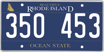 RI license plate 350453