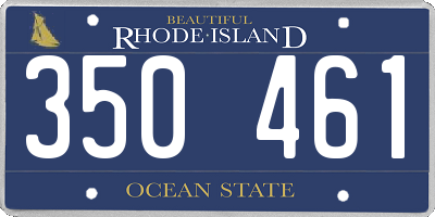 RI license plate 350461