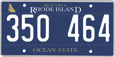 RI license plate 350464