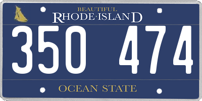 RI license plate 350474