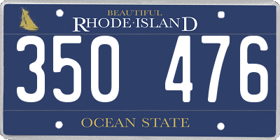RI license plate 350476
