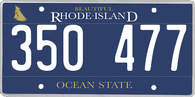 RI license plate 350477