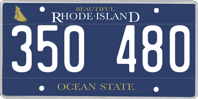 RI license plate 350480