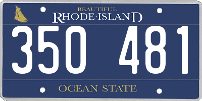 RI license plate 350481