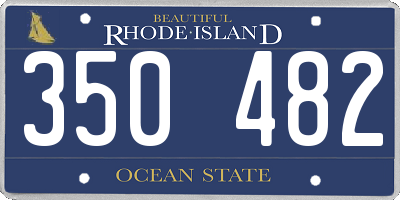 RI license plate 350482