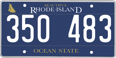 RI license plate 350483