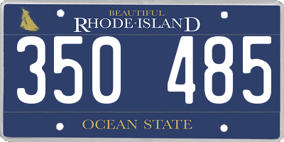 RI license plate 350485