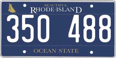 RI license plate 350488