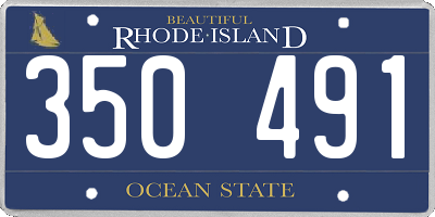 RI license plate 350491