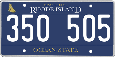 RI license plate 350505