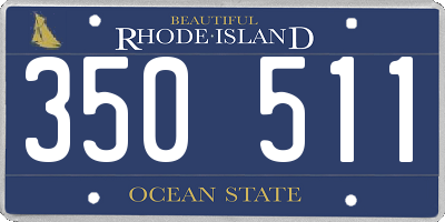 RI license plate 350511