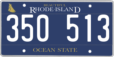 RI license plate 350513